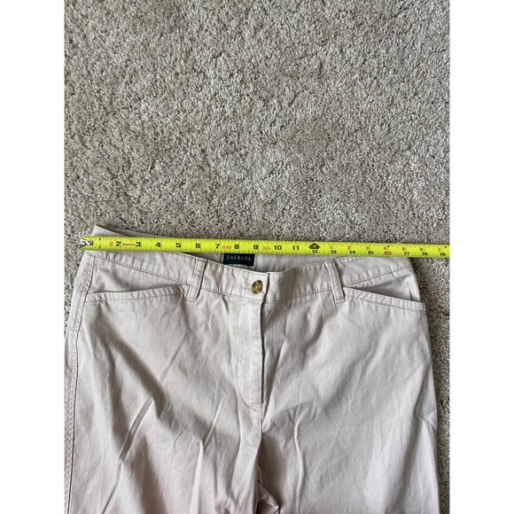 Talbots Women's Cotton Size 12 The Perfect Chino Pants Beige Light Khaki Career - Picture 6 of 9